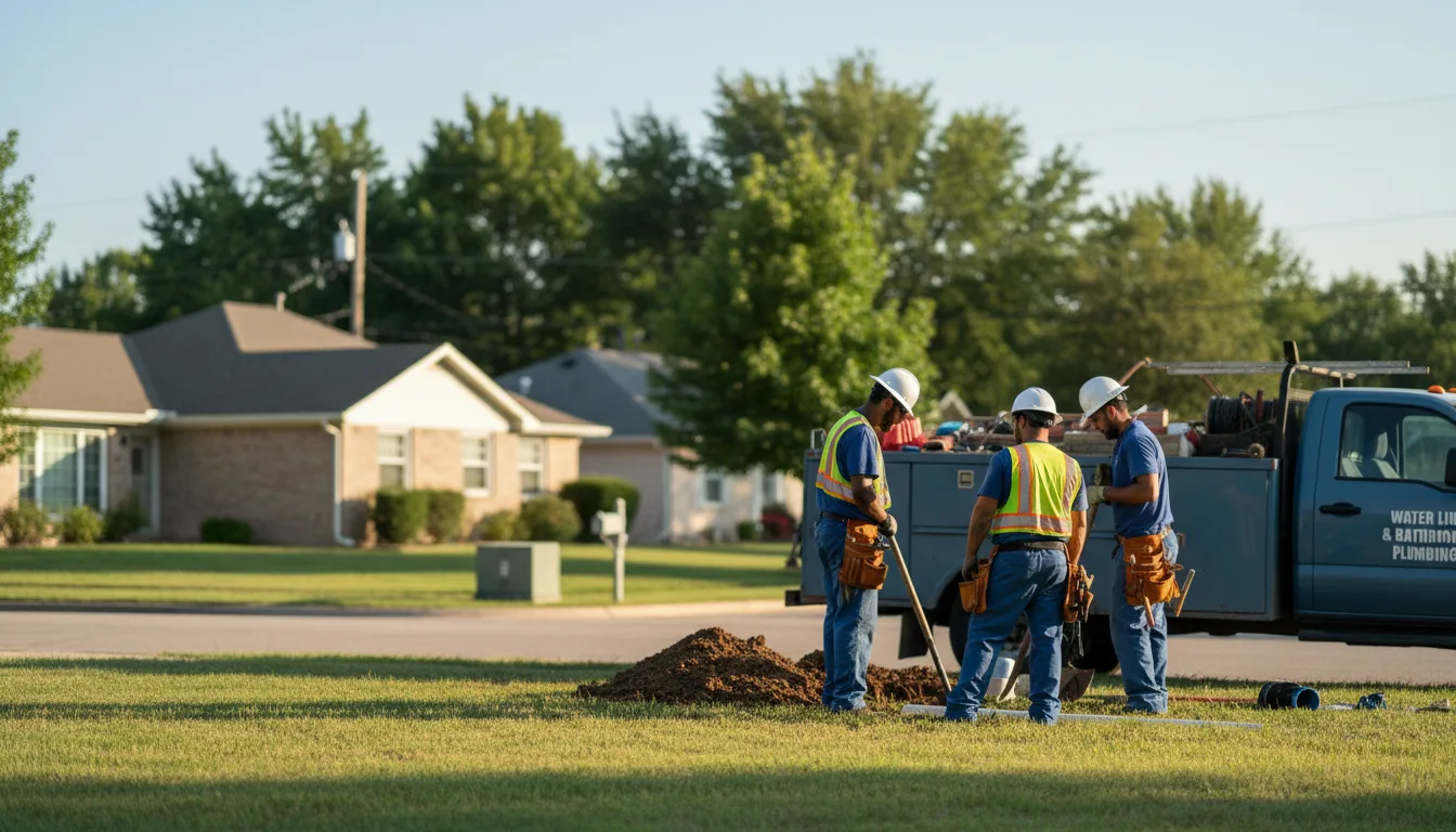 Residential water line and bathroom plumbing service in Archbald, PA